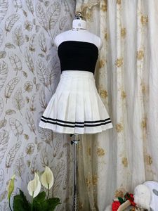 🌼Pleated Tennis Skirt with Black Stripes🌼