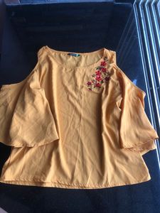 Yellow Polyester Top