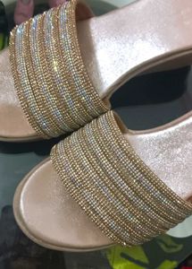 Sparkling Embellished Wedge Sandals