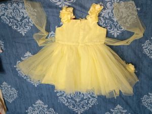 Cute Yellow Tulle Flower Girl Dress