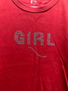 Red Girl Tshirt Top