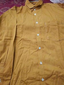 Men's Mustard Yellow Casual Shirt