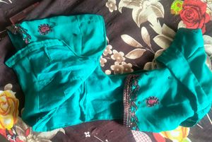 Elegant Teal Saree