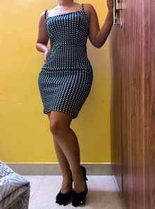 Trendy Gingham Print Bodycon Dress