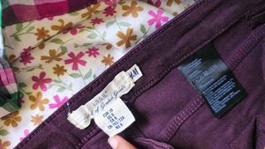H&amp;M L.O.G.G.Deep Mauve Skinny Jeans | W26/28