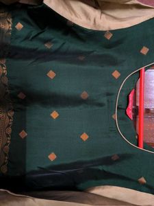 Elegant Green and Gold Ethnic Gown