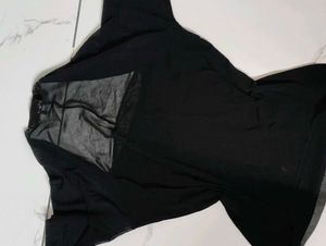 Elegant Black Sheer Sequin Top