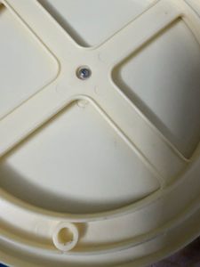 Cream Round Tray with Handles