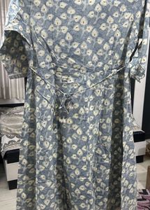 Blue Printed Kurta Set with Pants