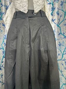 Korean Wide-Leg Black Pants