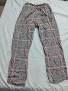 Plaid Paperbag Waist Pants