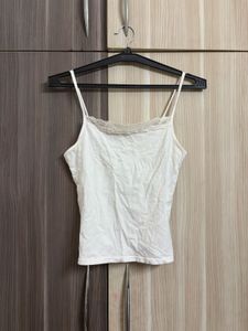 40 H&amp;M LACE TRIMMED SLIP TOP