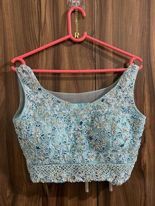 Designer Blue Sequined Lehenga Choli