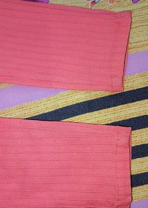 Cute Pink Striped Jeans with Bow Detail
