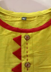 Lime Green Cotton Kurta