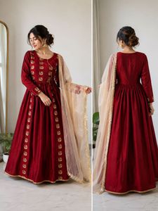 Elegant Red Anarkali with gotta patti Dupatta