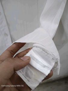 Canda Classic White Striped Button-Up Shirt