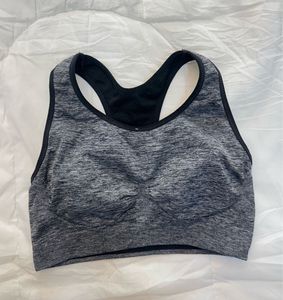 Comfortable Grey and black Sports Bra