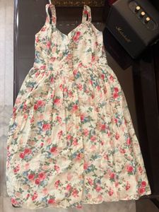 Floral Button-Front Midi Dress