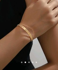 Gold Roman Numeral Cuff Bracelet