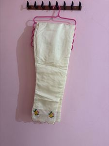 Embroidered Cream Kurta