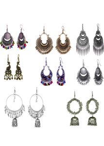 Bohemian Oxidized Earrings Set of 7