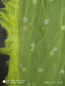 new yellow net duptta