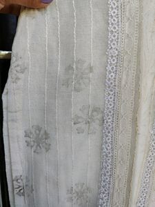 Cotton Clend Crochet work Kurti With Pants