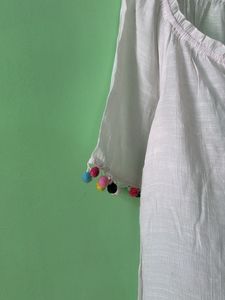 White sheer top