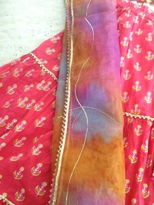 Vibrant Pink Tiered Lehenga Choli Set