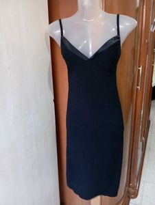 Amorosa Black Slip Dress