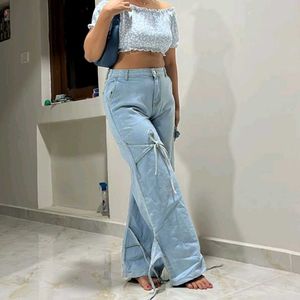 viral knot jeans