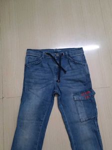 Stylish Blue Denim Cargo Pants