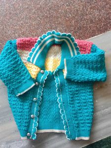 Colorful Knitted Baby Cardigan