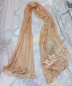 Golden Scarf with Flower Accent✨️🍊