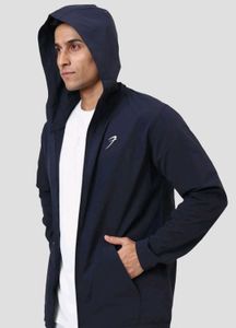 Men's Navy Hooded Jacket