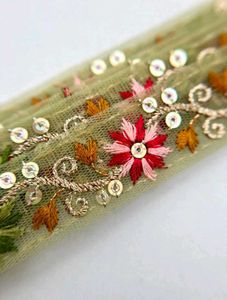 Embroidered Lace Trim - 9 Meters