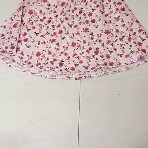 Girls Pink Floral Lehenga Choli Set