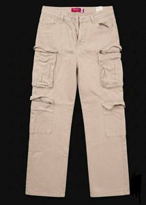 White Cargo Baggy Pants