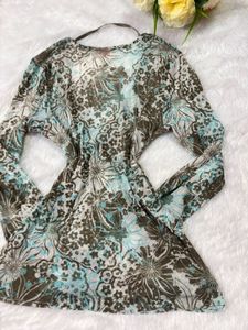 Flowy Floral Print Top