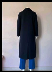 Elegant Navy Blue Trench Coat