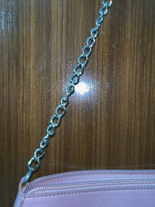 miniso  Pink Shoulder Bag with Chain