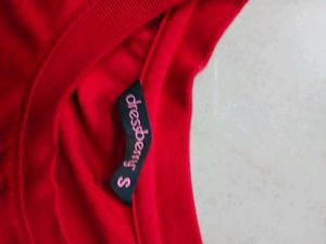 Vibrant Red Butterfly Print T-Shirt