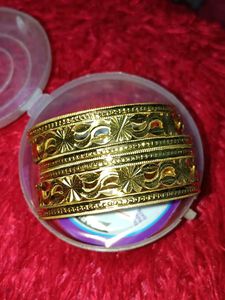 Gold Plated Bangles - Set of 6