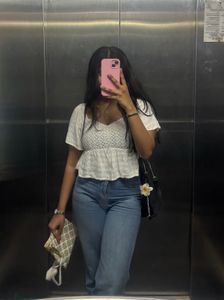 Chic White Peplum Top