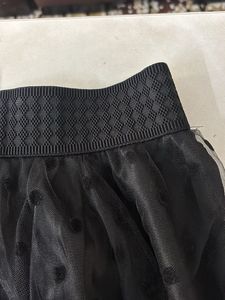 Black Polka Dot Asymmetrical Skirt