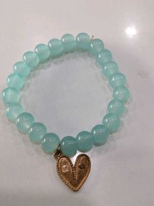 Pink Beaded Bracelet with Butterfly Charm