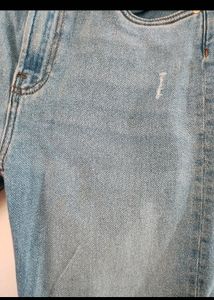 Ripped Light Wash Denim Jeans