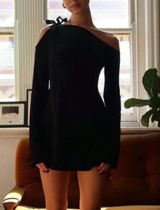 Chic Black Off-Shoulder Mini Dress