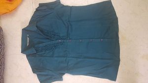 peacock  or sea blue greenish formal top